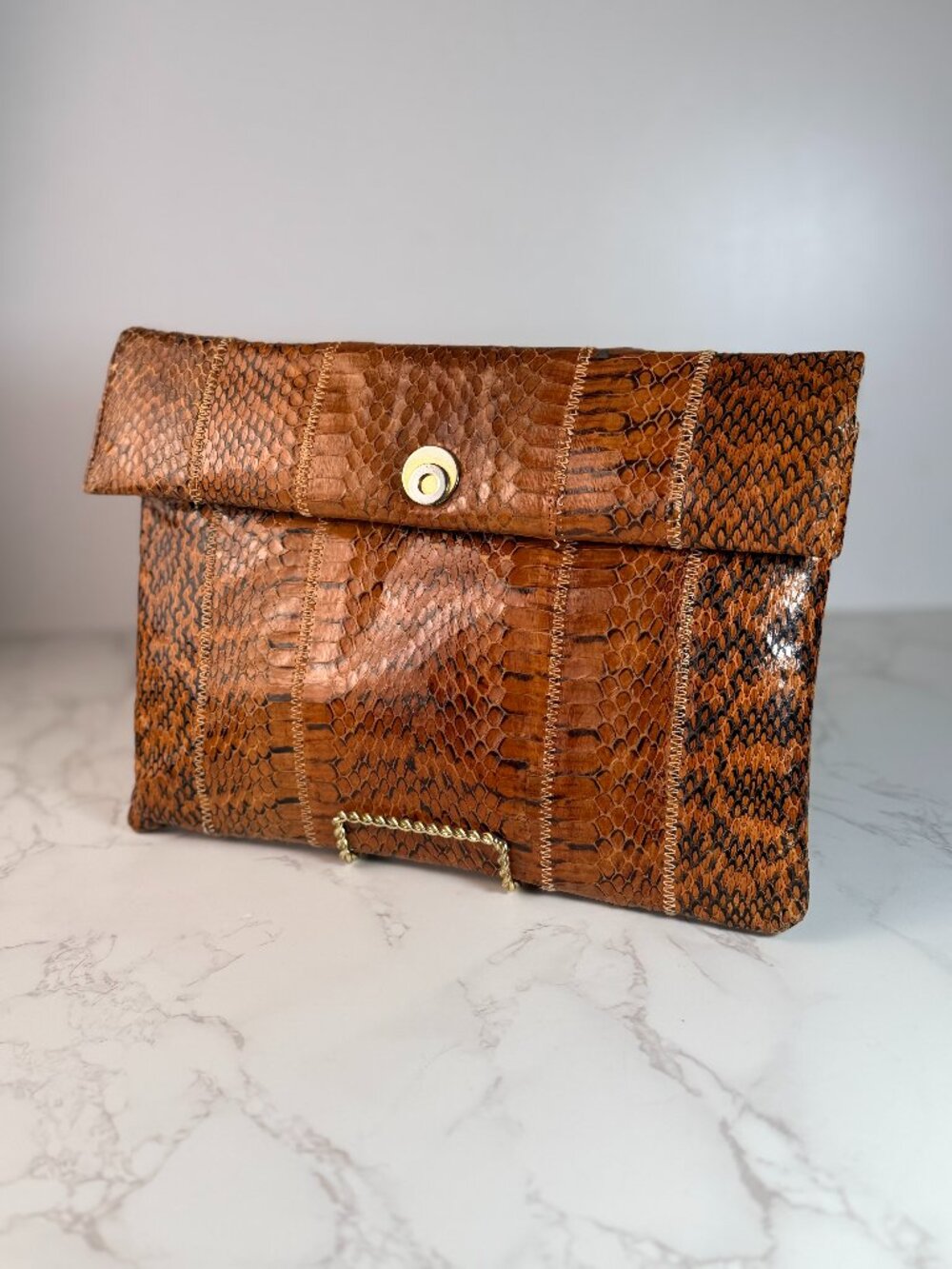 Ruth E Saltz Vintage Snakeskin Clutch